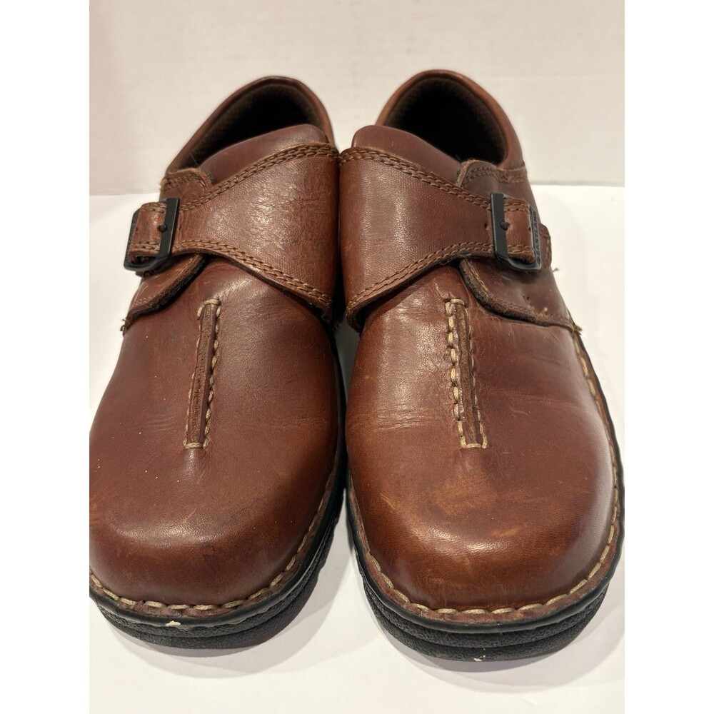 Eastland Syracuse Brown Leather Mary Jane Comfort Shoes Women’s 8W Wide EUC